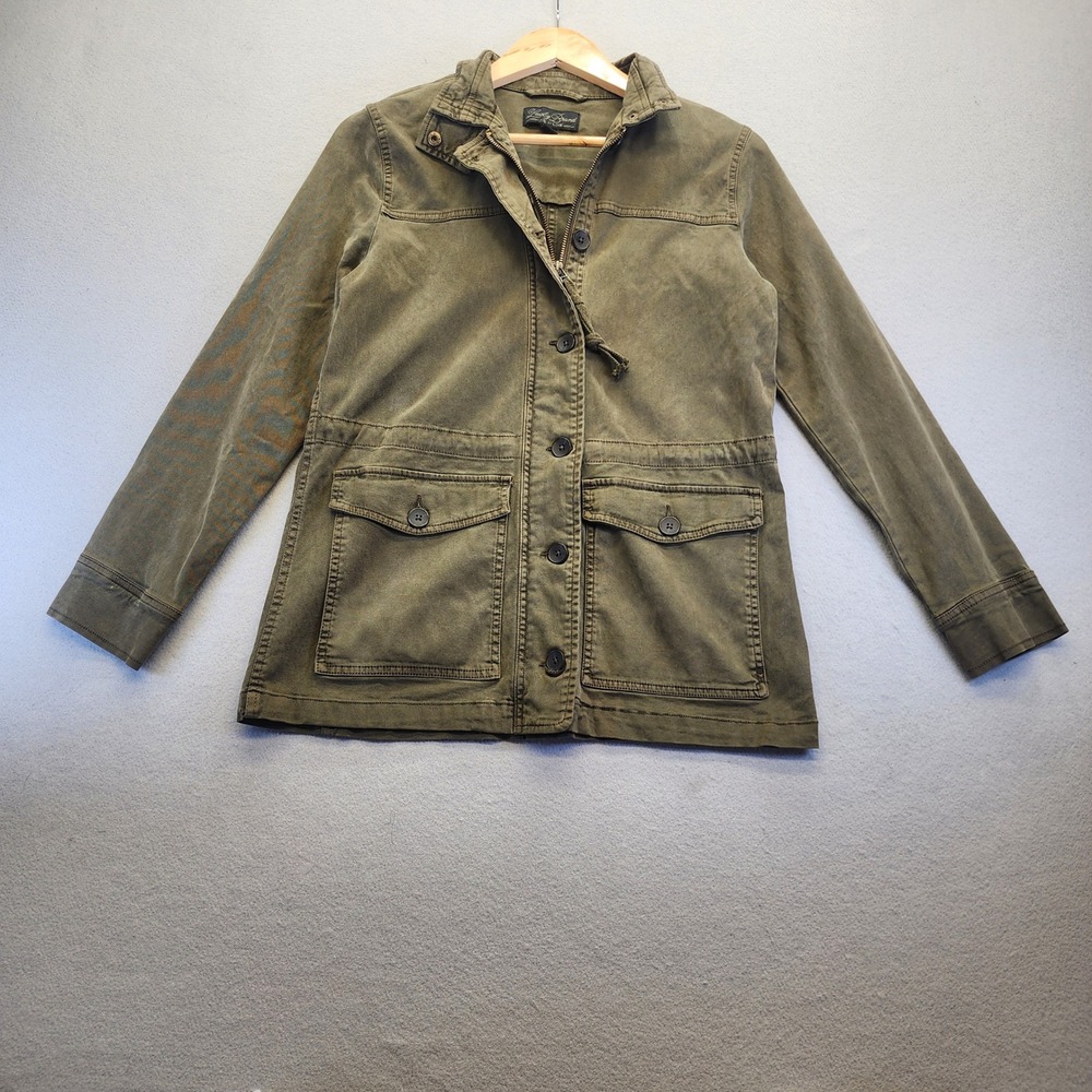 Lucky Brand Olive Green Utility Field Jacket Womens Small Military Cargo Coat